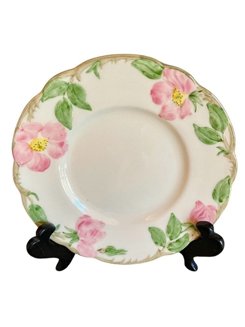 2 Franciscan Desert Rose Bread & Butter Plates, USA, Hand Painted, Colle…